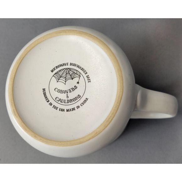 Cobwebs & Cauldrons Happy Haunting Gnomes Mug Coffee Cup Costumes 16oz Ribbed - Picture 6 of 10